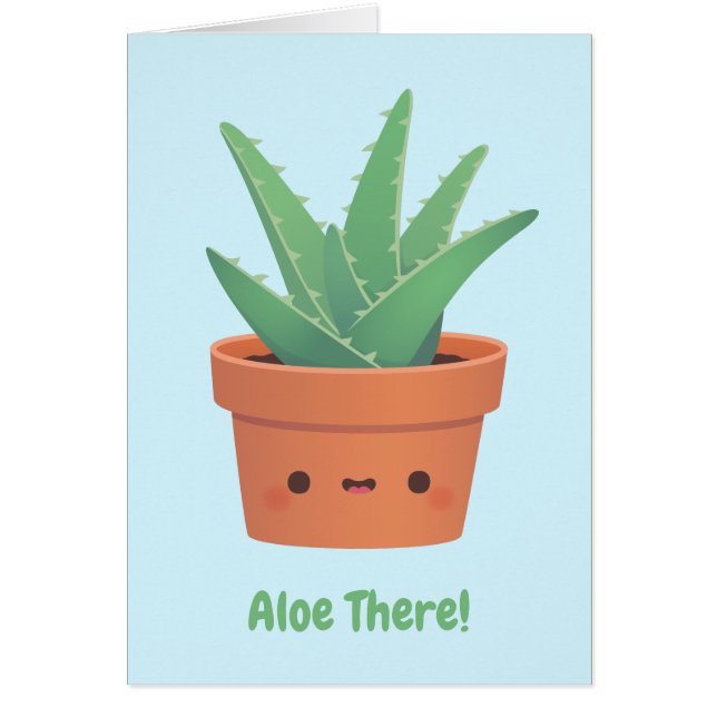 Aloe There, Hello There Funny Pun Gruß (Vorne)