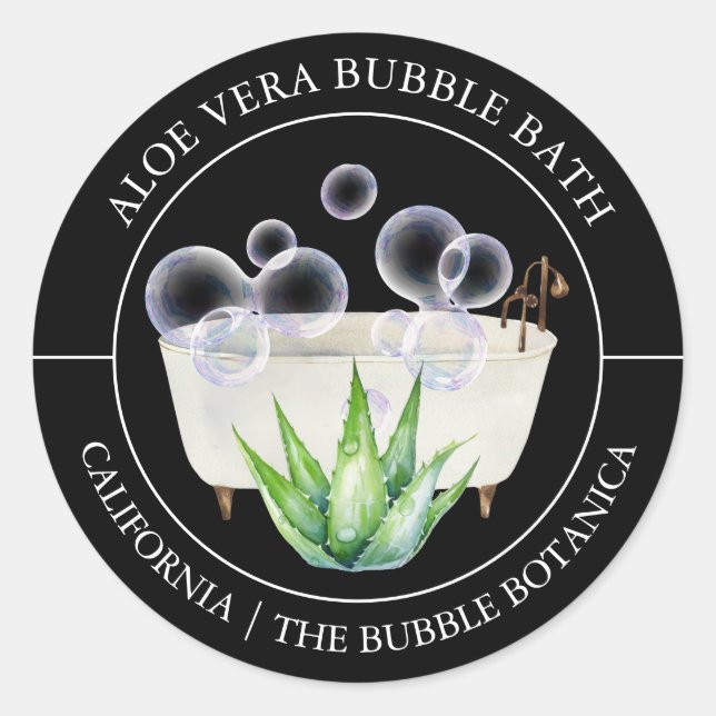 Aloe Vera Bubble étiquette de bain (Devant)