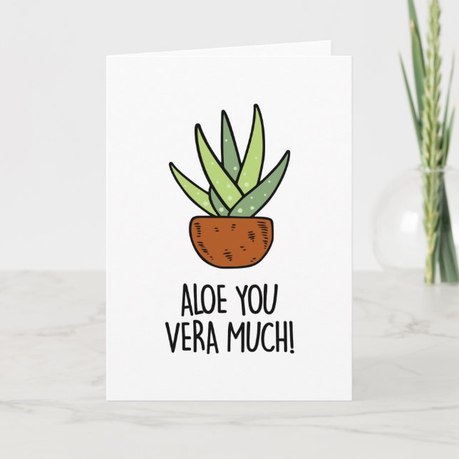 Aloe Vera Dankeskarte (Vorderseite)