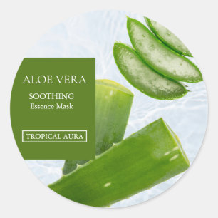 Aloe vera Gesichtsmaske Etikett Runder Aufkleber
