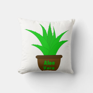 Aloe Vera mit einem Label Kissen