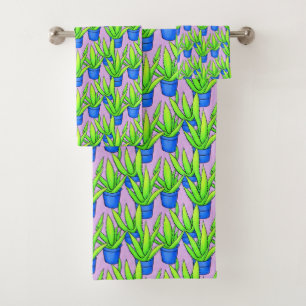 Aloe Vera Motif Plante Textile