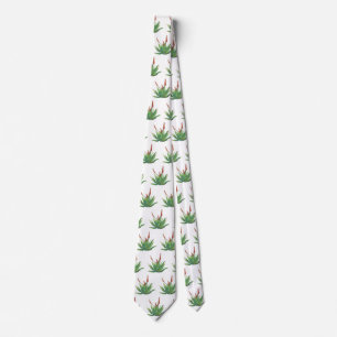 Aloe Vera Pattern Neck Tie Krawatte
