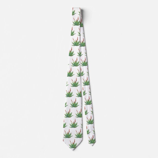 Aloe Vera Pattern Neck Tie Krawatte (Vorderseite)