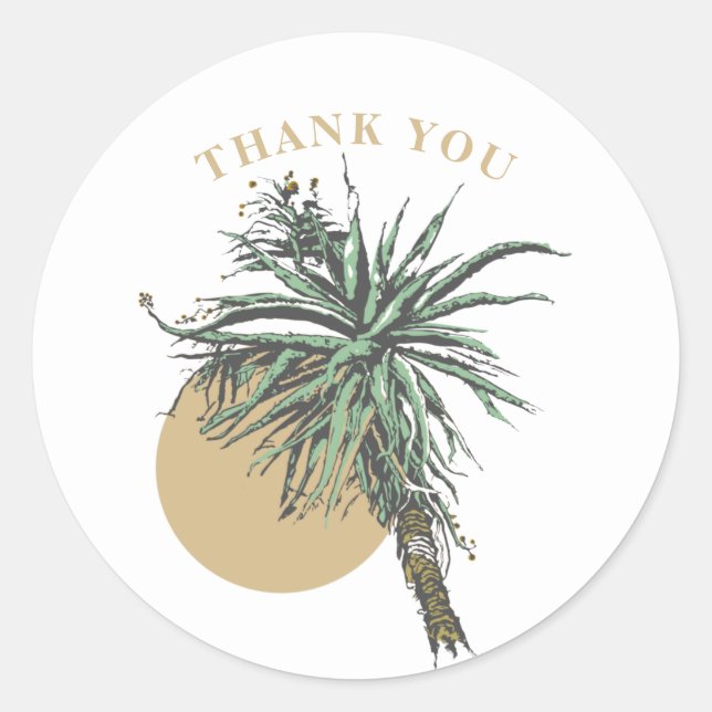 Aloe Vera Pflanze Design Sticker (Vorderseite)