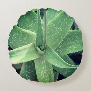 Aloe Vera Pflanze Rundes Kissen