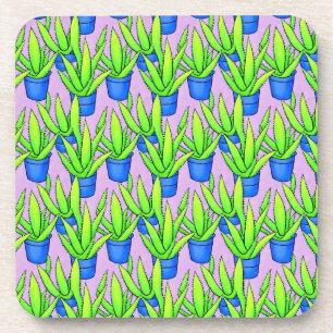 Aloe Vera Pflanzen Muster Getränkeuntersetzer