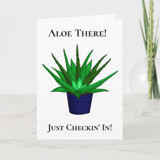 Aloe Vera Pun | Freundschaft I Miss You Karte