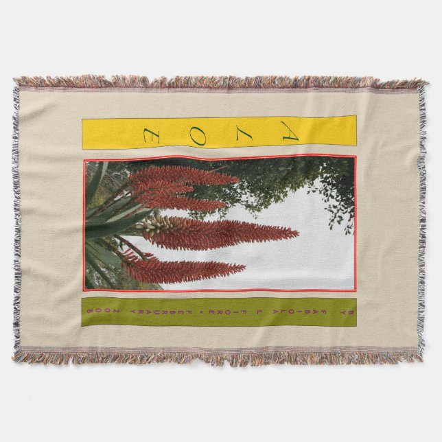 Aloe-Wurfs-Decke Decke (Vorderseite)
