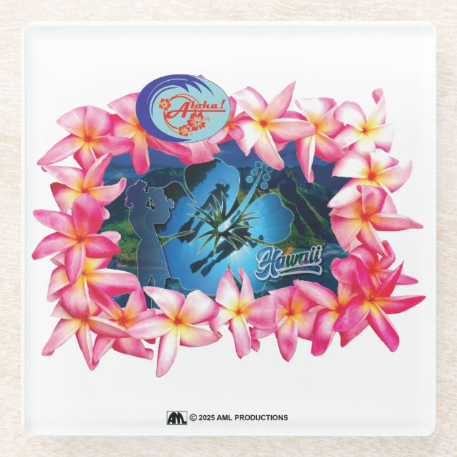 ALOHA 2 10 GLASUNTERSETZER (Vorderseite)