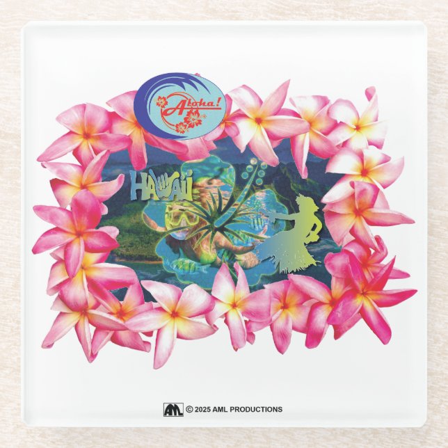 ALOHA 2 9 GLASUNTERSETZER (Vorderseite)