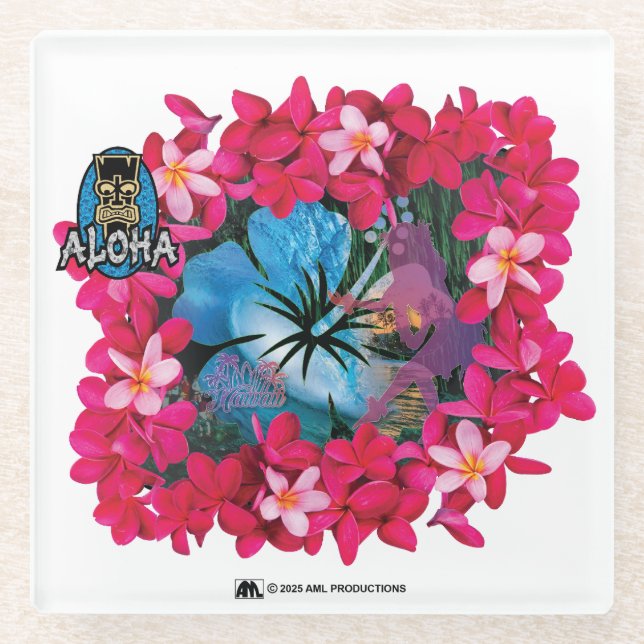 ALOHA 3 6 GLASUNTERSETZER (Vorderseite)