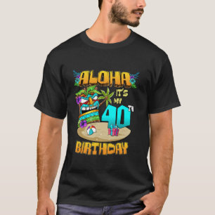 Aloha 40. Geburtstag Hawaii Tiki Hawaiian Thema 40 T-Shirt