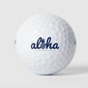 Aloha-Ananas-LogoColor-Navy Golfball