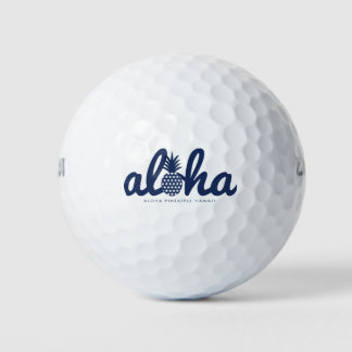 Aloha-Ananas-LogoColor-Navy Golfball