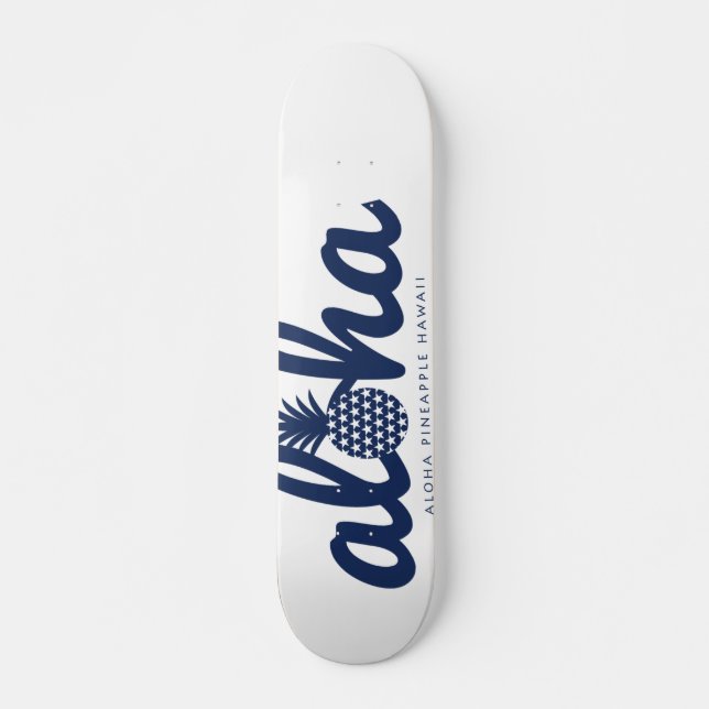 Aloha-Ananas-LogoColor-Navy Skateboard (Vorne)