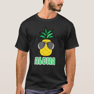 Aloha-Ananas-Sonnenbrille Hawaiian Tiki T-Shirt