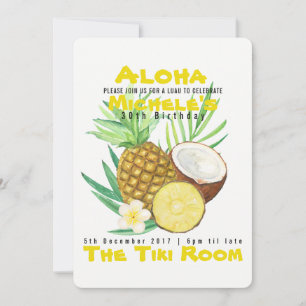 Aloha, Ananas Tropical Einladung