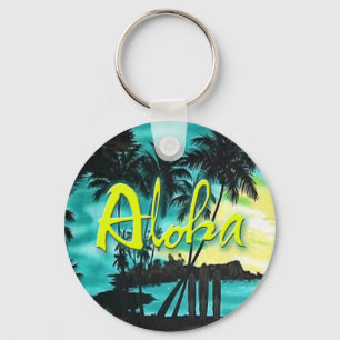 Aloha Aqua-Sonnenuntergang-Schlüsselanhänger Schlüsselanhänger