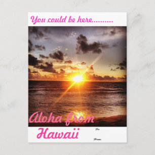 Aloha aus Hawaii Postkarte