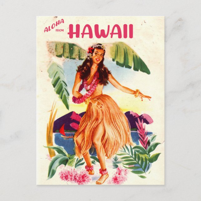 Aloha aus Hawaii Postkarte (Vorderseite)