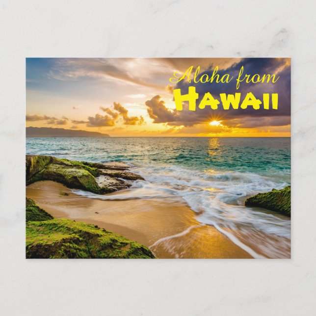 Aloha aus Hawaii Postkarte (Vorderseite)