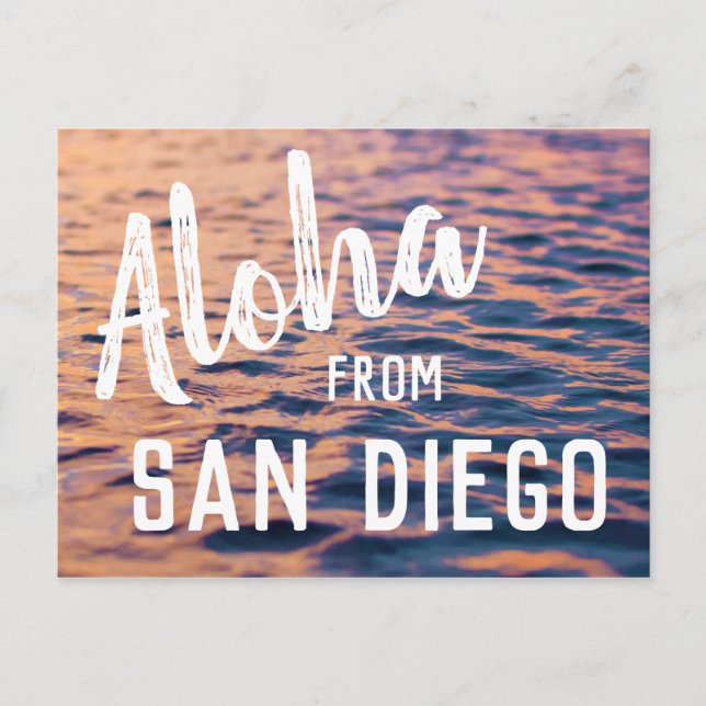 Aloha aus San Diego4 Feiertagspostkarte (Vorderseite)