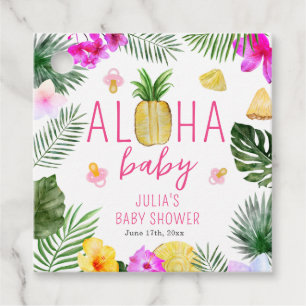 Aloha Baby Ananas & Schnullers Babydusche Luau Geschenkanhänger