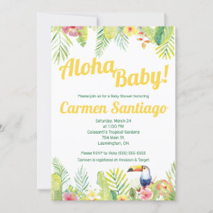 Aloha Baby!  Babydusche mit tropischer Note Einladung