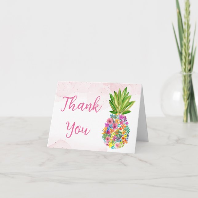 Aloha Baby Dusche Danke Karte (Vorderseite)