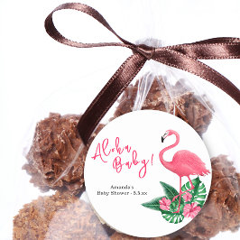 Aloha Baby Dusche Runder Aufkleber