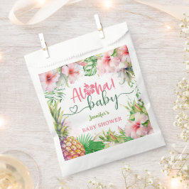 Aloha Baby Dusche Tropical Luau Girl Pink Geschenktütchen