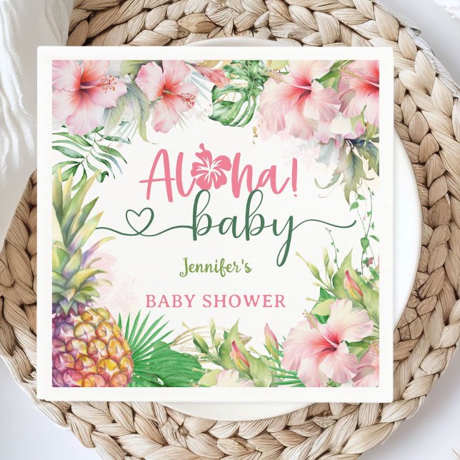 Aloha Baby Dusche Tropical Luau Papier Napkins Serviette (Von Creator hochgeladen)
