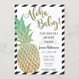 Aloha Baby ! Invitation Baby shower ananas