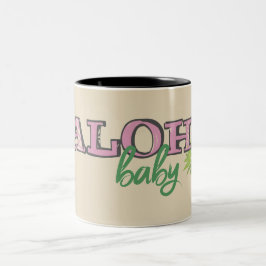Aloha Baby mit Ananas Zweifarbige Tasse