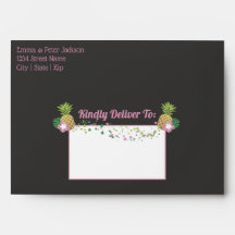 Aloha Baby Pink & Green Tropical Girl Baby Dusche