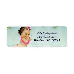 Aloha Baby Shower Hawaiian Retro Beach Einladung