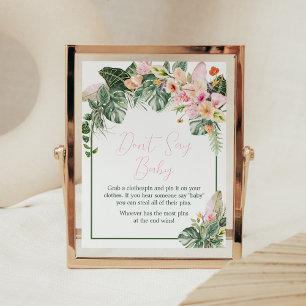 Aloha Baby Shower Say Baby nicht Poster