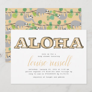 Aloha Baby Tropical Animal   Babydusche Einladung