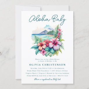 Aloha Baby Tropical Baby Shower Einladung
