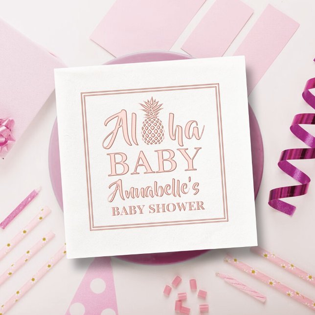 Aloha Baby Tropical Pineapse Baby Shower Servietten Mit Folie (Von Creator hochgeladen)