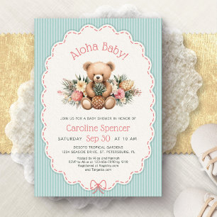 Aloha Baby Tropische Sommer-Baby-Party-Einladung Einladung