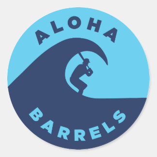 Aloha Barrels 2 - Farbkreiszeichen Runder Aufkleber