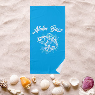Aloha Bass-Blue Hawaiian Strandtuch