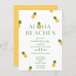 Aloha Beach Ananas Junggeselinnen-Abschied Einladung