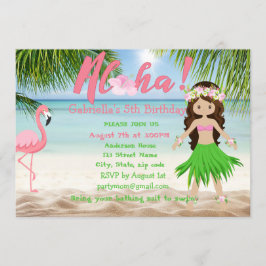 Aloha Beach Girls Luau Geburtstagsparty Einladung