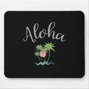 Aloha Beach Hawaiian Style Sommer tropisches Schwa Mousepad