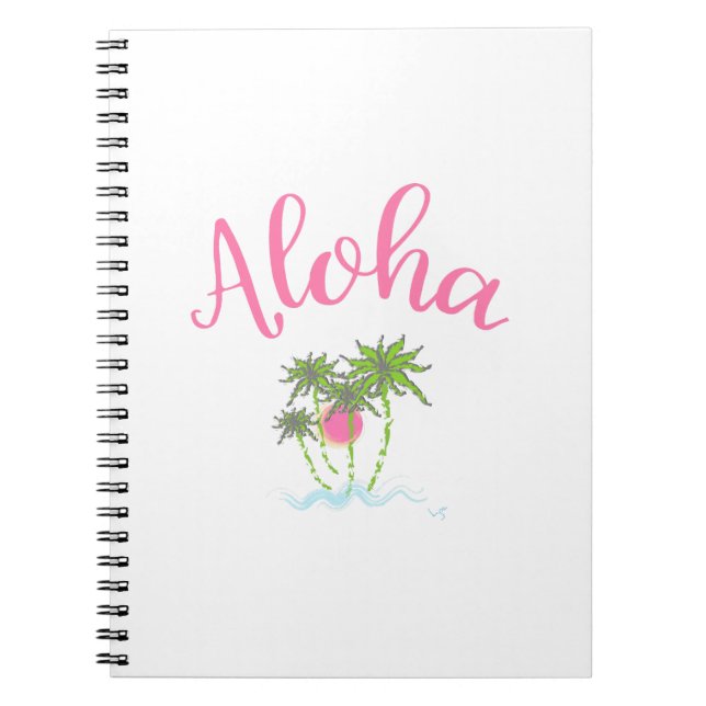 Aloha Beach Hawaiian Style Summera Notizblock (Vorderseite)