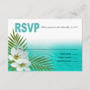 Aloha Beach Tropical Blume UAWG RSVP Karte