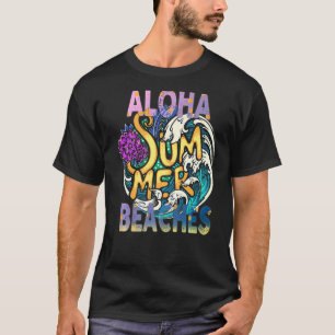 Aloha Beach Tropical Hawaiian Summer Island Vaca T-Shirt